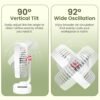 Portronics Airloop Portable & Rechargeable Desk Fan with Automatic 92° Oscillation, 6.1 Inch Blade, BLDC Motor, 90° Tilt, 3 Speeds, 4000mAh Battery, Type-C Charging, Low Noise, for Home & Office Use - Image 3