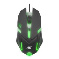 Ant GM 46 Wired Right Handed Optical  Gaming Mouse (USB 2.0, Black)