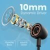 Portronics Harmonics Z12 in Ear Bluetooth Neckband with Metallic Built & Hall Switch(ON/OFF),Upto 35 Hours Playtime, Gaming/Music Mode, Low Latency, Bluetooth Version 5.3V, Type C Fast Charging(Black) - Image 3