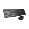 Portronics Key7 Combo Keyboard Mouse Combo Set with 2.4Ghz, 1200 DPI Wireless Standard Laptop Keyboard Compatible with Desktop, Laptop, Mac with Upto 1600 Adjustable DPI Optical Mouse, 2.4GHz Lag-Free Wireless, 104 Soft Keys Layout, 12 Dedicated Shortcut Keys, Copilot AI-Enabled Functionality, Silent Key Design (Black)