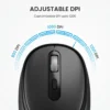 Portronics Key7 Combo Keyboard Mouse Combo Set with 2.4Ghz, 1200 DPI Wireless Standard Laptop Keyboard Compatible with Desktop, Laptop, Mac with Upto 1600 Adjustable DPI Optical Mouse, 2.4GHz Lag-Free Wireless, 104 Soft Keys Layout, 12 Dedicated Shortcut Keys, Copilot AI-Enabled Functionality, Silent Key Design (Black) - Image 3