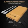 Portronics 10000 mAh 22.5 W Ultra Slim Pocket Size Power Bank (Yellow, Lithium Polymer, Fast Charging for Mobile, Tablet, Earbuds, Smartwatch) - Image 4