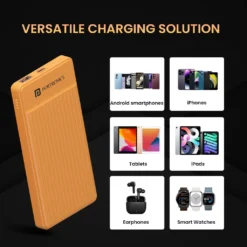 Alternative view of Portronics 10000 mAh 22.5 W Ultra Slim Pocket Size Power Bank (Yellow, Lithium Polymer, Fast Charging for Mobile, Tablet, Earbuds, Smartwatch)