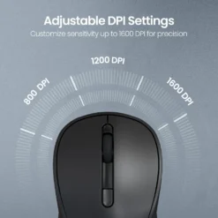 Alternative view of Portronics Toad 34 Ambidextrous Optical Mouse with Upto 1600 DPI, Silent Click Switches, Auto-Sleep Power Saving (2.4GHz Wireless, Black)