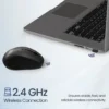 Portronics Toad 34 Ambidextrous Optical Mouse with Upto 1600 DPI, Silent Click Switches, Auto-Sleep Power Saving (2.4GHz Wireless, Black) - Image 3